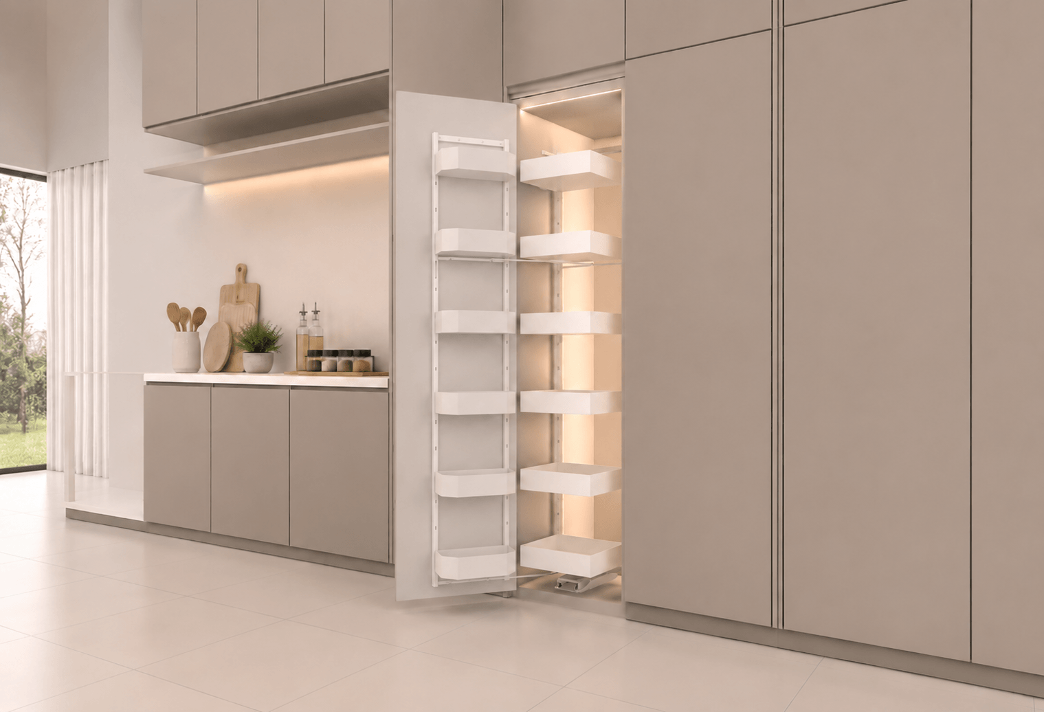6 Layers Tall Pull Out Pantry Unit