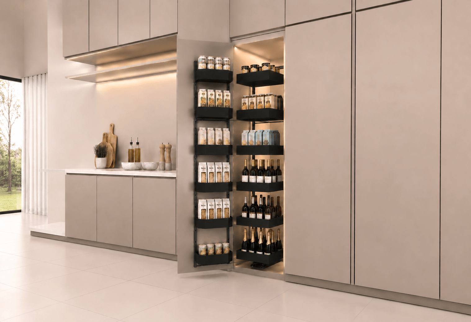 Black Plate Metal 6 Layers Pantry