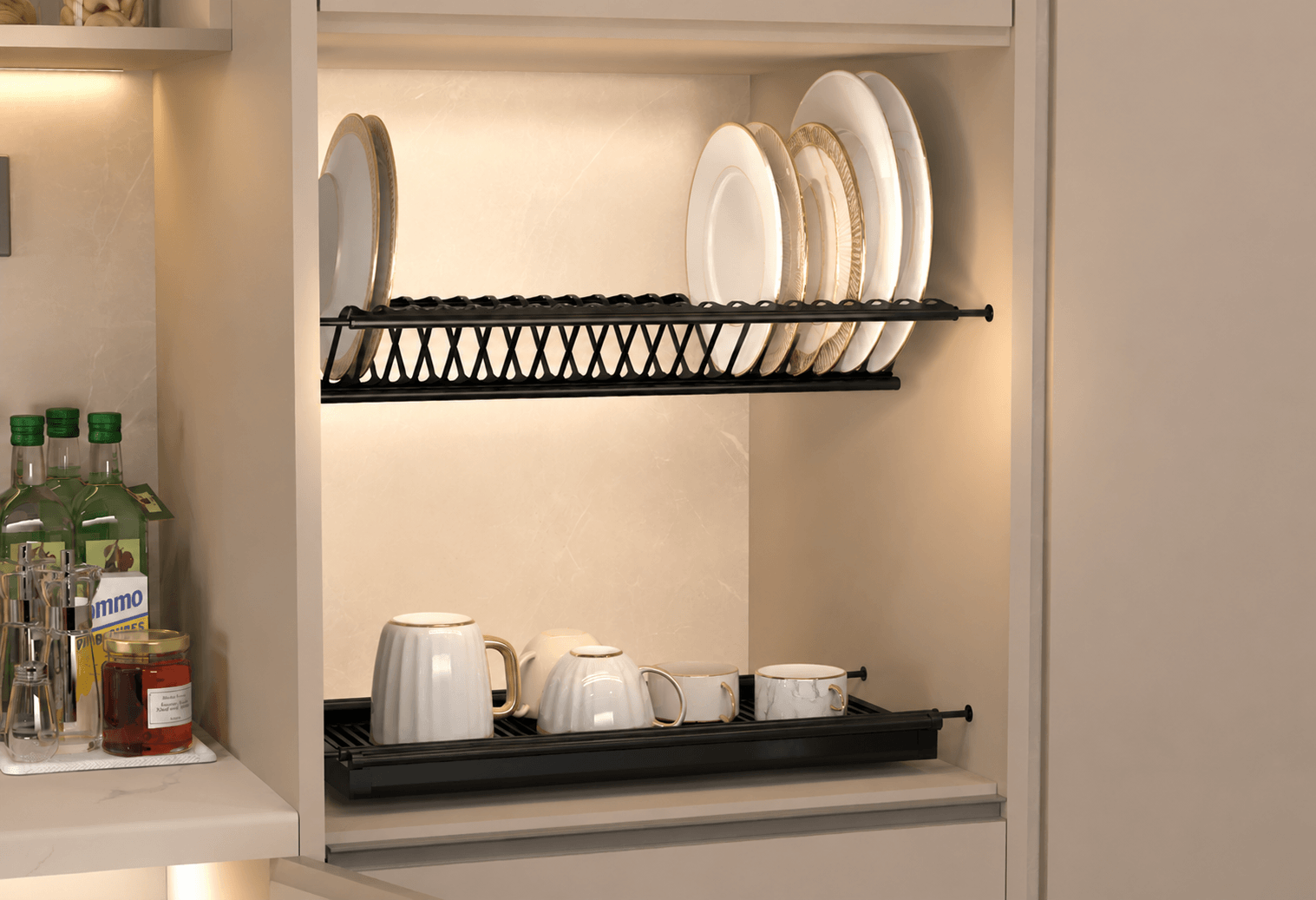 Black Color Stainless Steel Dish Rack