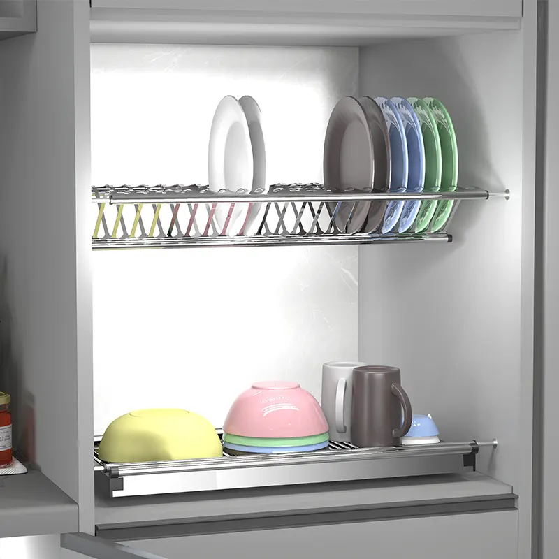 Best Built In Dish Drying Racks for Kitchen Wall Cabinet Storage