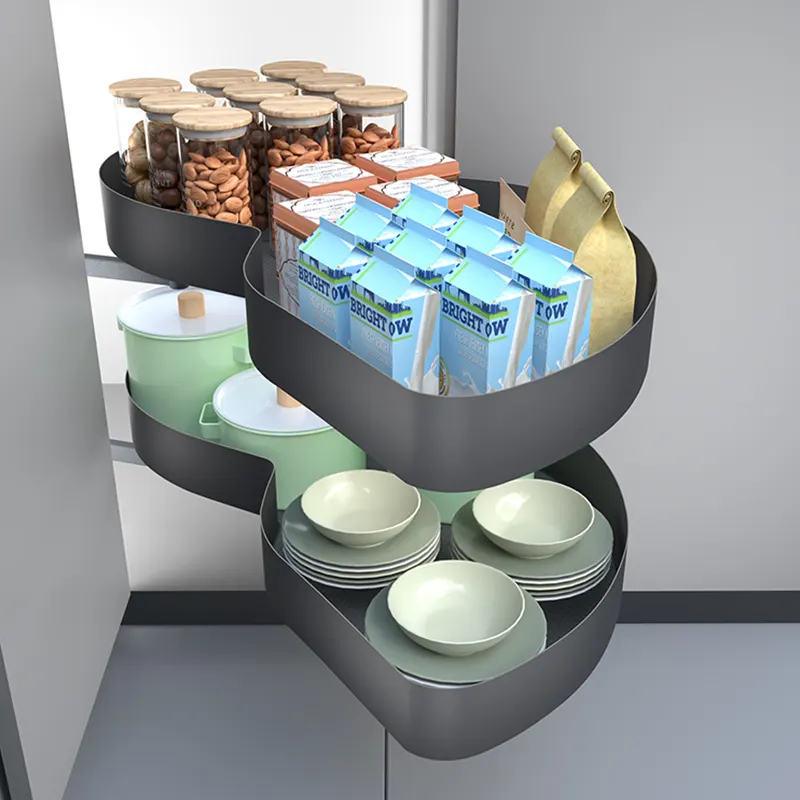 Pull out kitchen cabinet slinding tray