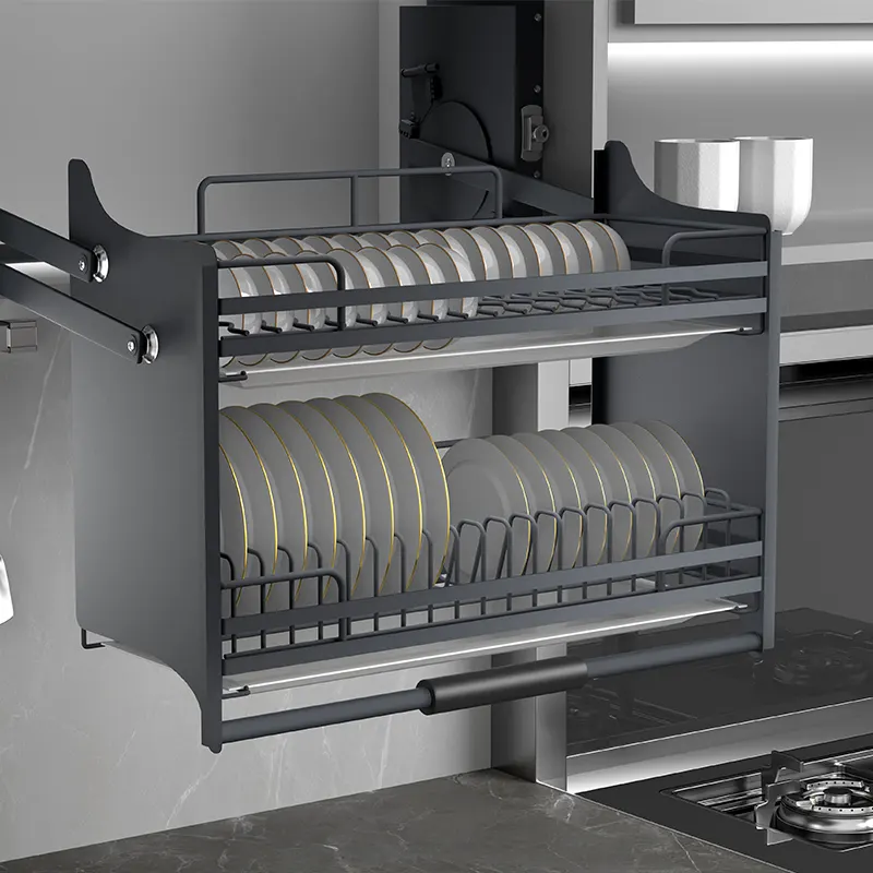 Wall Cabinet Pull Down Wire Elevator Basket