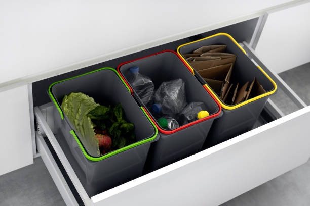 slide out kitchen waste bins