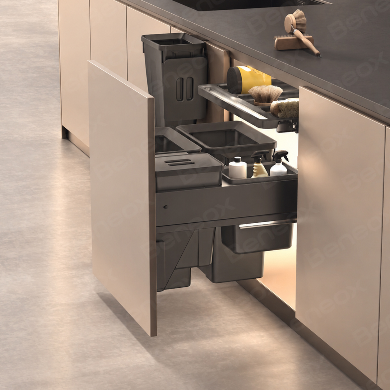 Sliding Plastic Pull-Out Waste Bin
