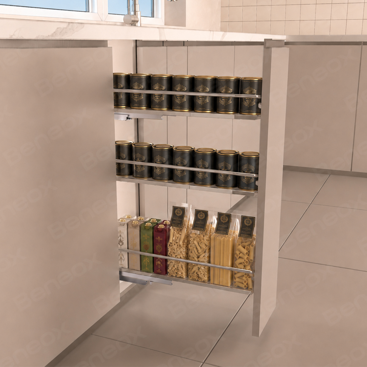 3 Layers 150-450mm Wire Basket With Cover