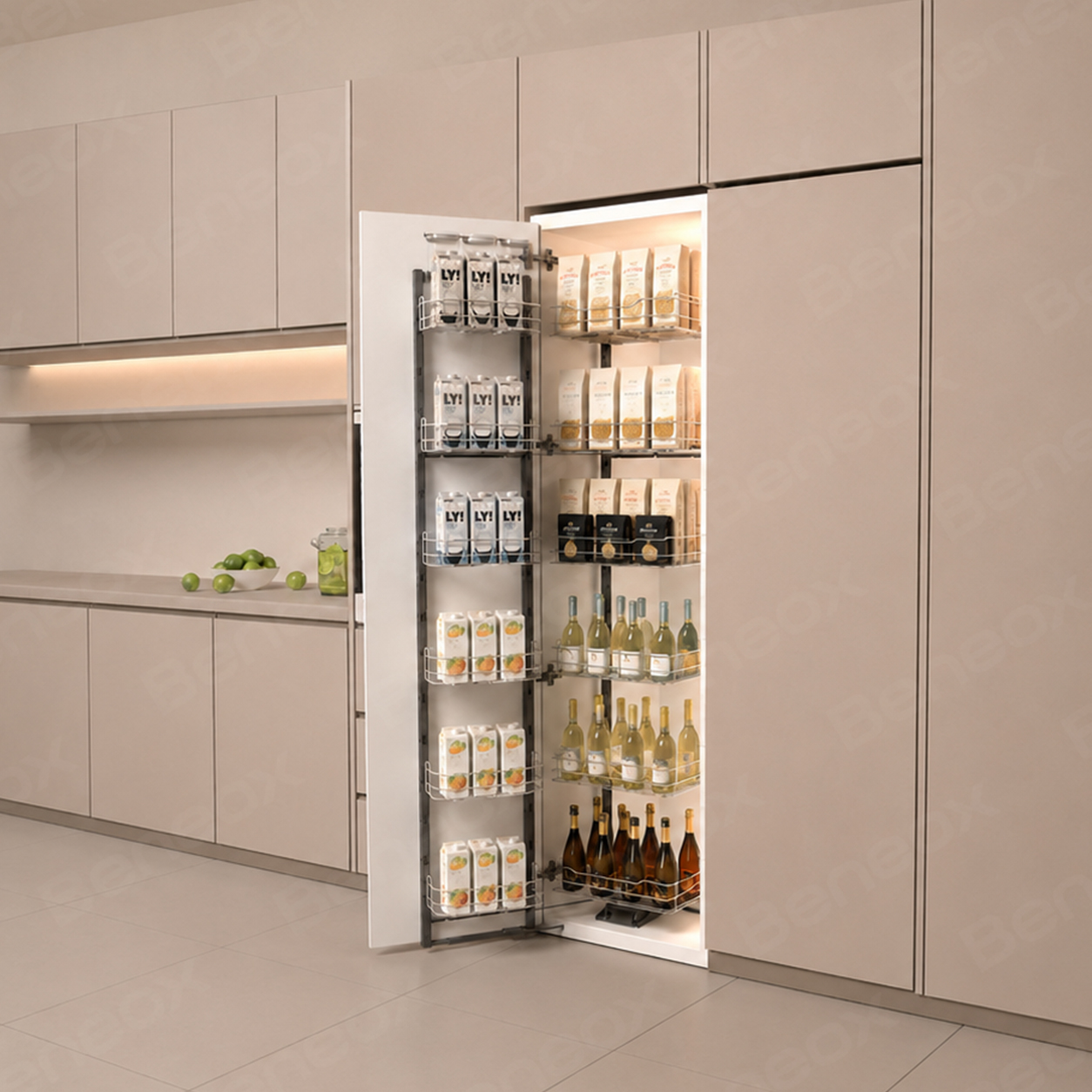 Tall Cabinet Grey 6 layers Wire Pantry Unit